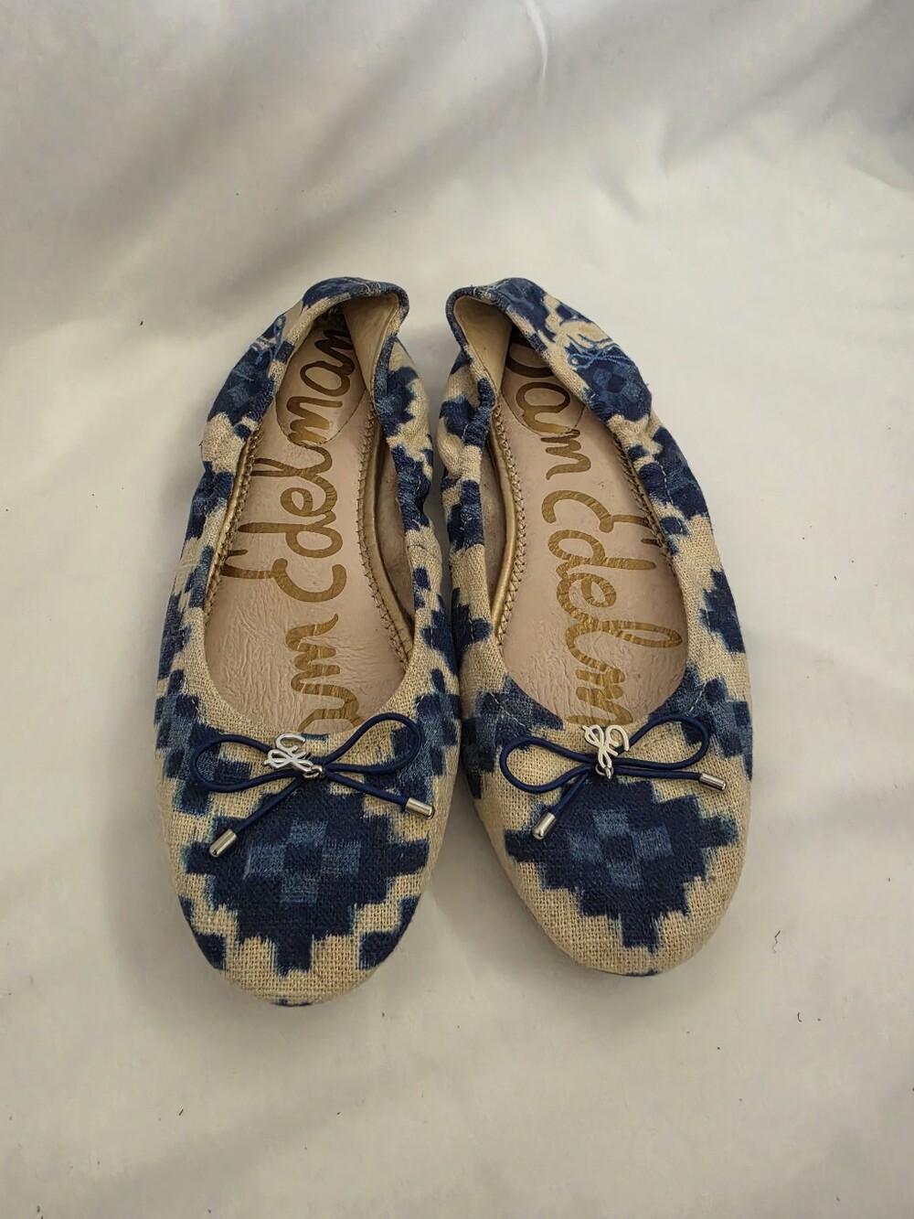 Sam Edelman Navy Argyle Ballet Flats | Size 7 Slip-On Loafer